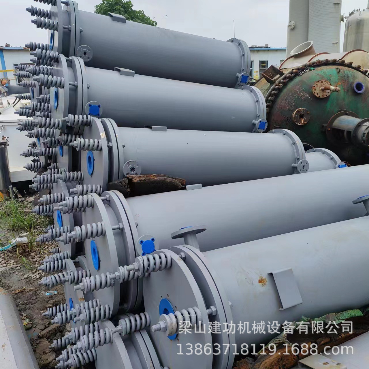 二手列管式不锈钢冷凝器 蒸汽对流壳管式石墨冷凝器 块孔热交换器