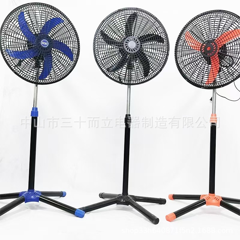 Exportaciones transfronterizas de ventiladores eléctricos Ventilador de piso de alta potencia tres en uno de 18 pulgadas Mina de hierro Hoja de aluminio Fabricante de ventilador de sacudida vertical
