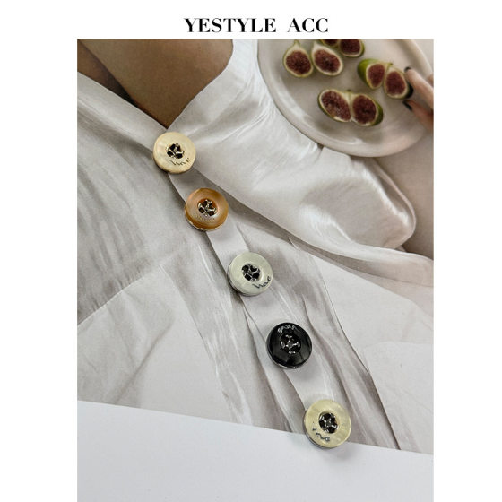YES Yisen Middle-style Longteng Alloy Button Fashion Shirt Neck Men's Button Knitted Cardigan Clothing Buckle