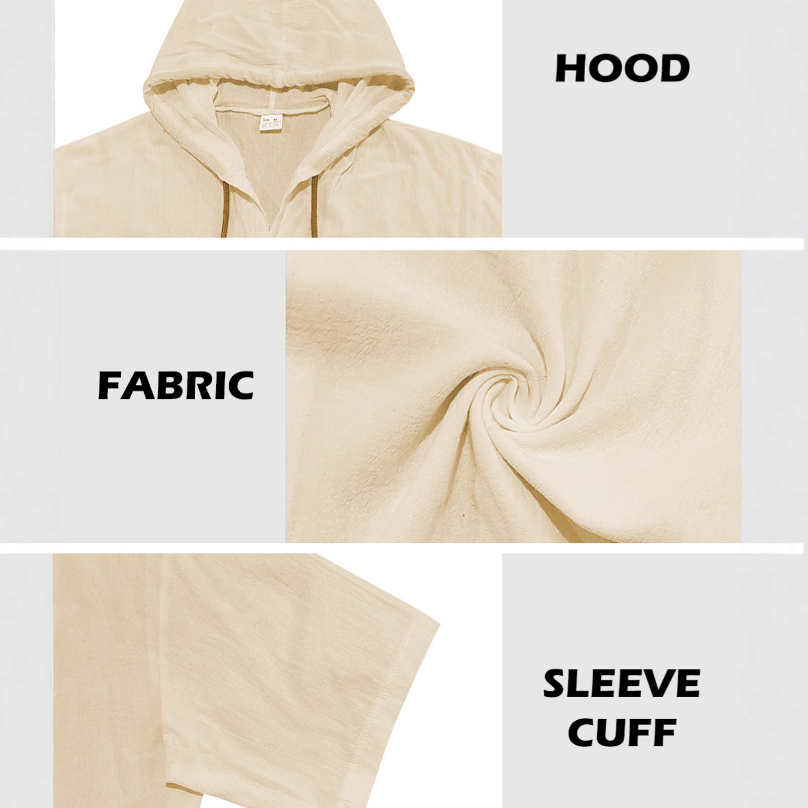 Transfronterizos Amazon Europa y Estados Unidos hombres trajes deportivos casuales con capuzas camisas de mangas largas de algodón y lino sueltas pantalones largos trajes para hombres