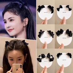蝶結びの額の前髪のクリップの髪のカチューシャの髪の飾りの女性の髪のクリップはサメを挟んで王女の髪のクリップを挟みます。