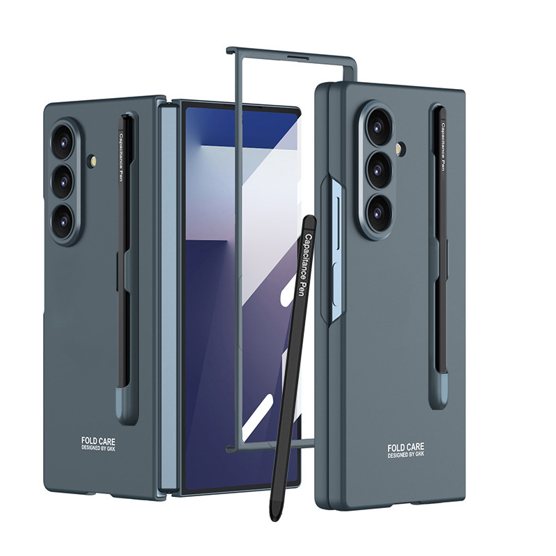 Samsung Galaxy Z Fold7 携帯電話ケースに適しています。ペンスロット付き折りたたみスクリーン、ソリッドカラースタイル、ファッショナブルな男性と女性のモデルです。|undefined