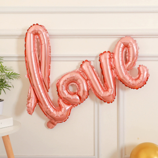 Iloveyou Letter Balloon Aluminum Film I Love You Wedding Room Layout Wedding Decoration Background Wall Wedding Supplies Collection