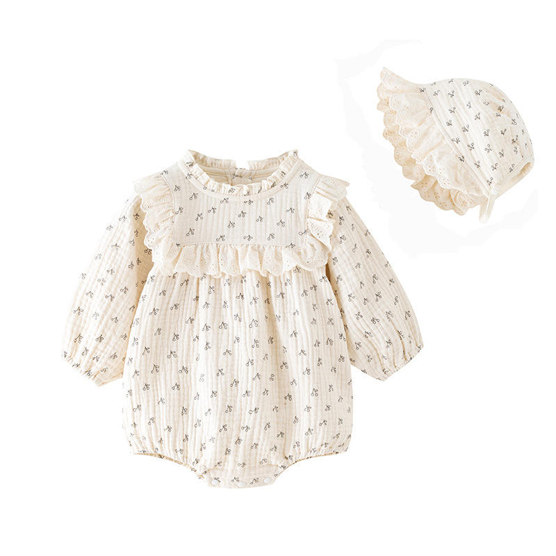 Ropa de bebé otoño nuevo bebé recién nacido niña mono UN MES 100 días de manga larga romper primavera y otoño romper