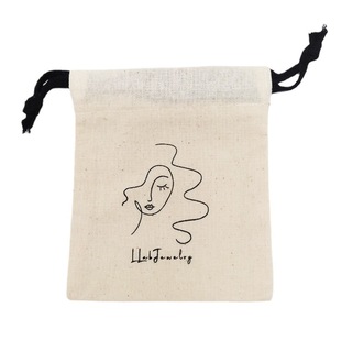 Bundle printing 8-cup canvas bag drawstring cotton patch Chinese medicine bag storage rice gift bag silk screen logo