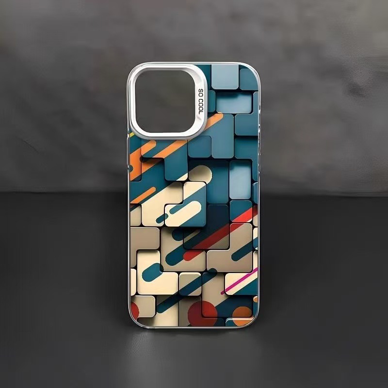 Color caja plateada-blanco-cuadrado pintado 902