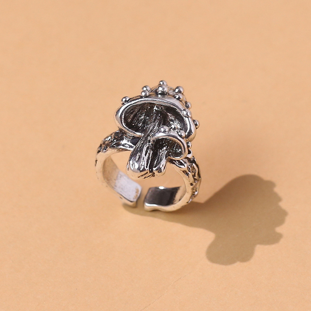 1 Piece Quantity Daily Occasion Hip-Hop Mushroom Alloy Unisex Open Rings