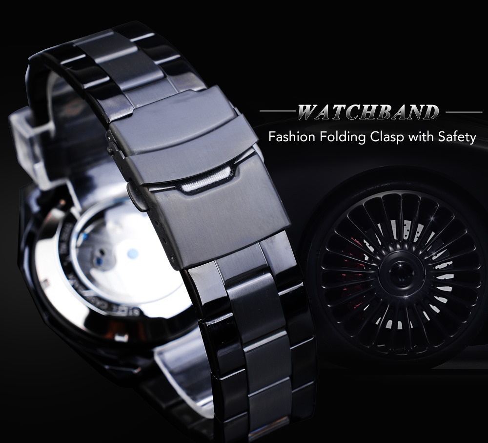 Men's Skeleton Mechanical Watch Automatic Casual Style Luxury_voghion.com