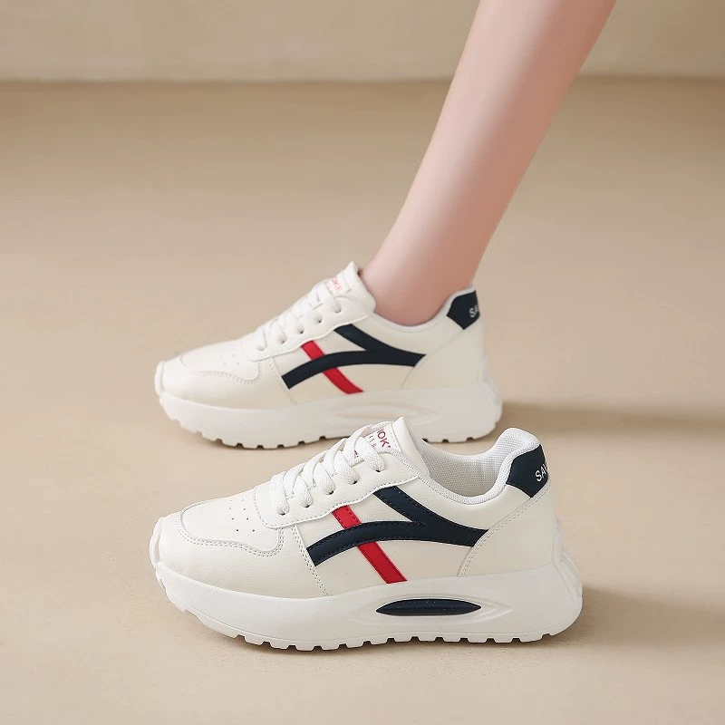 Внешняя торговля трансграничная обувь Agann для женщин 2025 новый осенний студент толстый дно пап маленькая белая обувь повседневная спортивная обувь