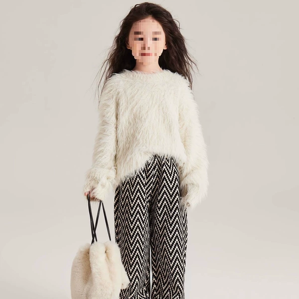 Knitted warm sweater, trousers