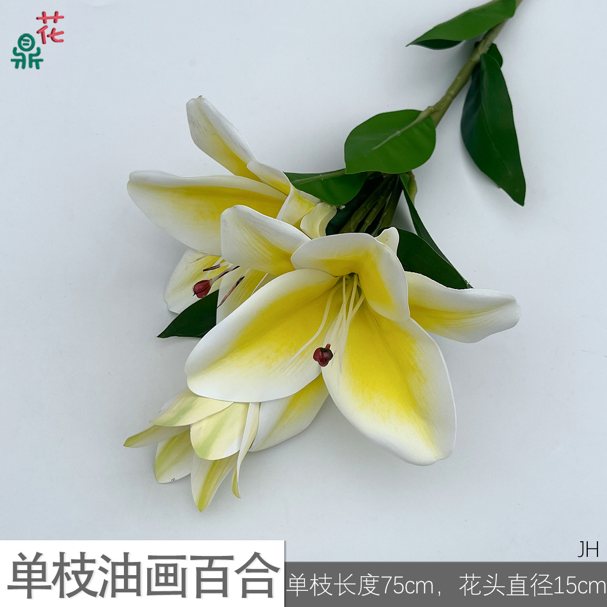 릴리 JH 노란색 단일 지점 유화