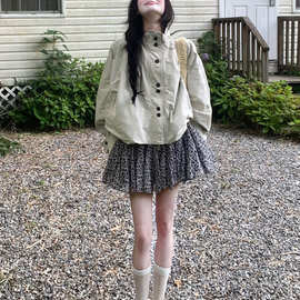 短款风衣外套女2025秋季新款小个子巨好看薄款韩系宽松气质设计感