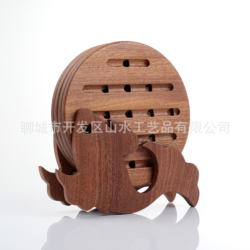 almohadilla aislante de madera, almohadilla aislante redonda de árbol de檀o, almohadilla antideslizante, almohadilla de mortero para animales, almohadilla de madera resistente al quemado