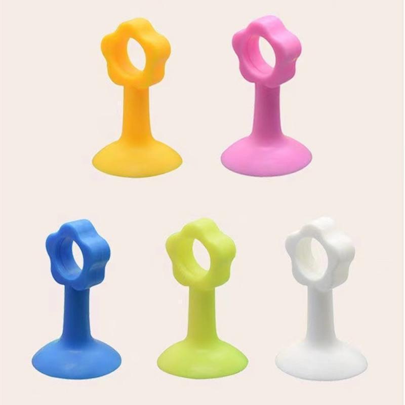ドアハンドルドアストッパー、パンチフリー、新しいトイレドア、バスルームドアストッパー、マルチカラーシリコンウィンドウサイレントドアストッパー|undefined