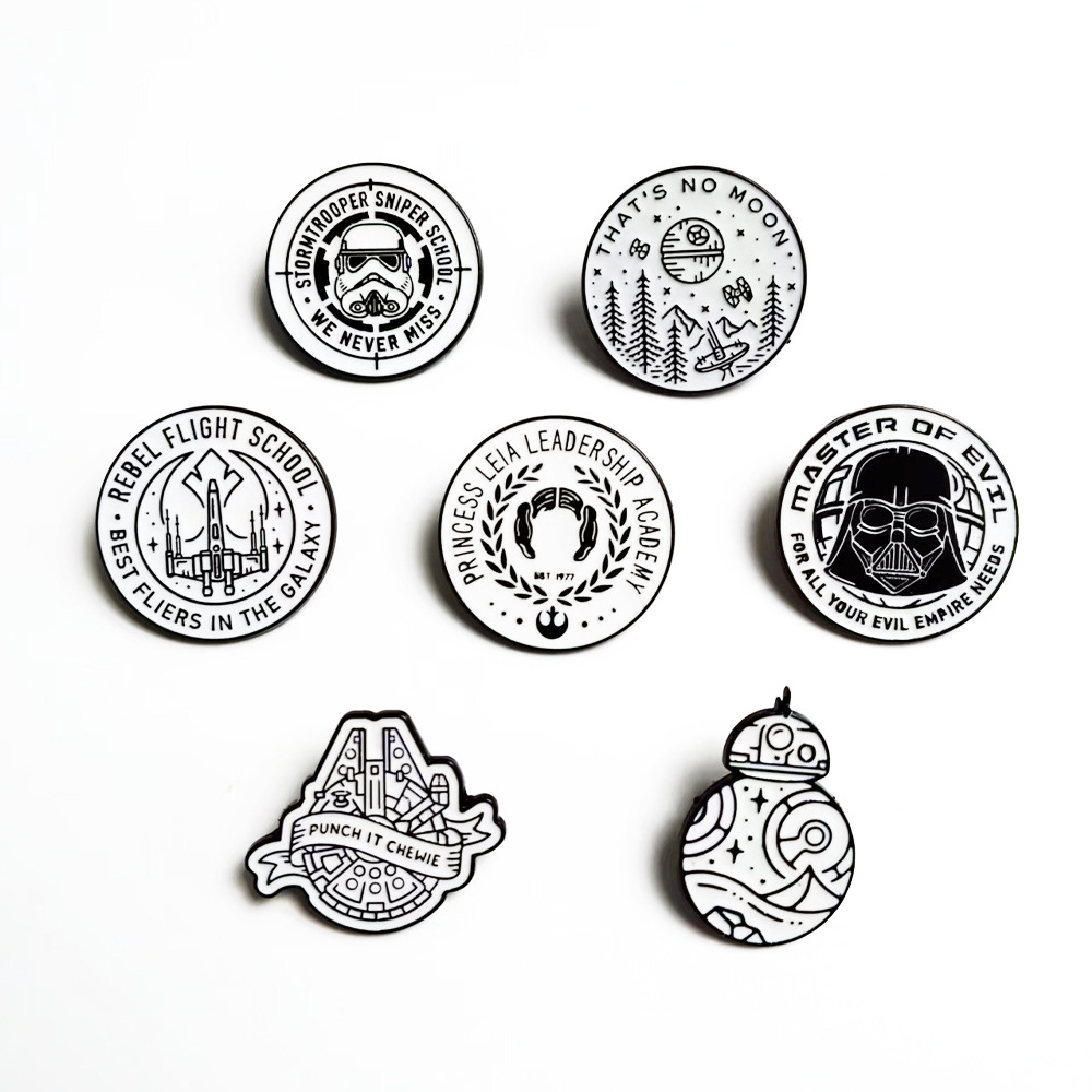 Broche Metálico de La Guerra de Las Galaxias BB-8 de Aleación de Zinc Decorativo para Bolsos