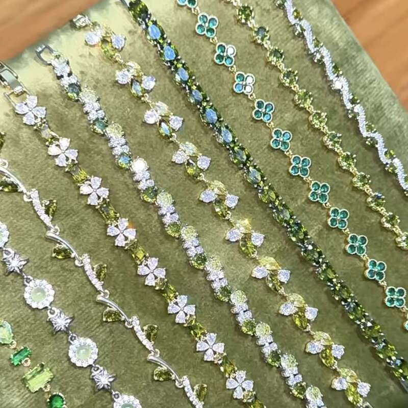 Light Luxury and High-End Zircon Geometric Bracelet for Women, Fashionable and Versatile Cross-Border Bracelet, Qixi Jewelry, Yiwu Accessories Wholesale