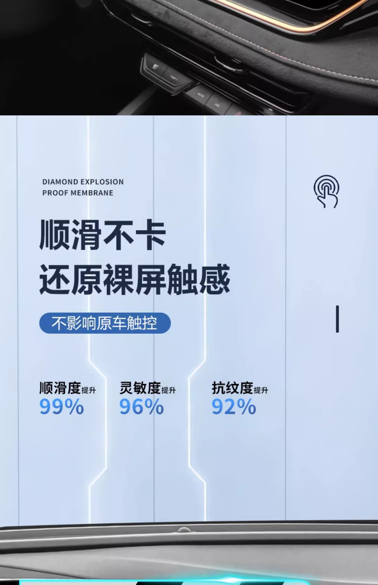 Changan Auchan X5plus Special Central Control Film Auchan Car Navigation Screen Protection Tempered Film Modification Supplies