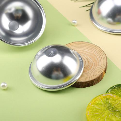 Anode aluminum snow moon egg tart mold salt bath ball mold tin salt pudding jelly mold aluminum alloy semi-circular mold 