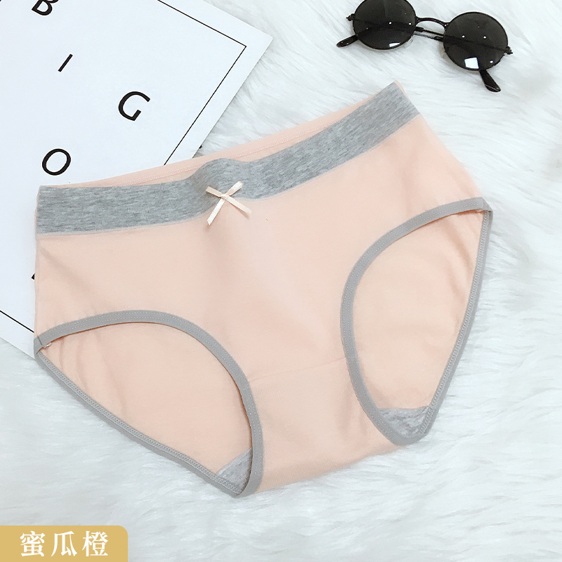 Fábrica al por mayor de ropa interior de algodón de las mujeres estudiante de niña japonesa chica Linda ropa interior de cintura media ropa interior de algodón de las mujeres