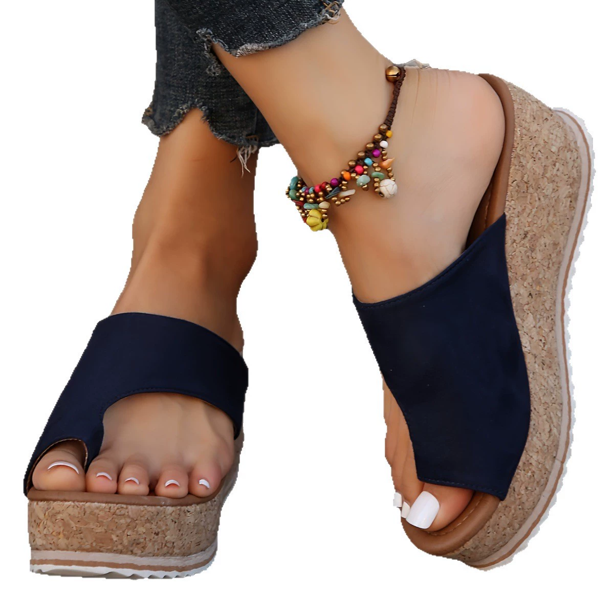 Beach slide, slippers platform, fashionable footwear, (Cross-border trading), plus size, European style