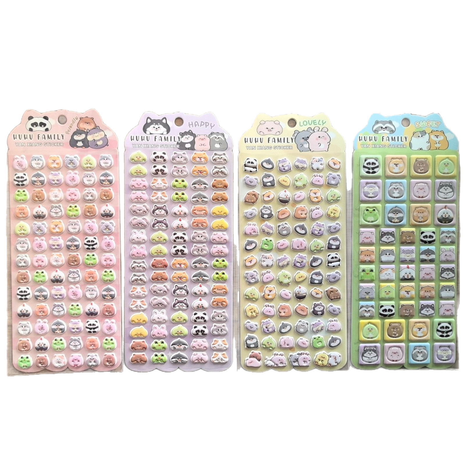 3D dibujos animados adorables colección de animales pequeños espuma para niños recompensas pegatinas cuentas de contabilidad caja de teléfono móvil pegatinas decorativas de cuaderno