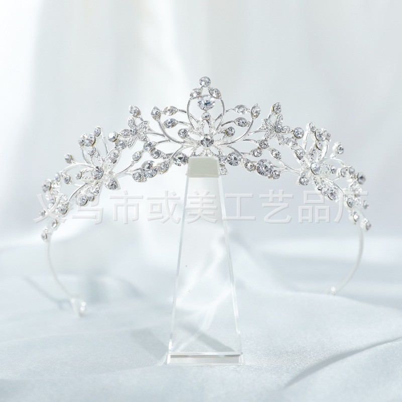 国境を越えた売れ筋合金ラインストーンブライダルヘッドドレスクラウン西洋結婚式ヘアアクセサリーハイエンドヘッドドレス卸売