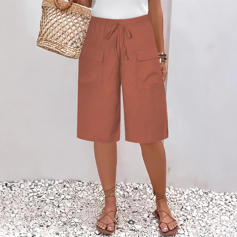 European and American Cross-Border 2025 New Amazon Temuwish Casual Women's Pocket Shorts European and American Cross-Border 2025 New Amazon Temuwish Casual Women's Pocket Shorts