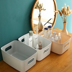 雑物収納ボックスデスクトッププラスチック角型収納バスケット家庭用キッチン整理化粧品スナック収納収納バスケット