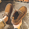 Replacement of frosted cowhide anti slip flat bottomed outdoor sports and leisure shoes