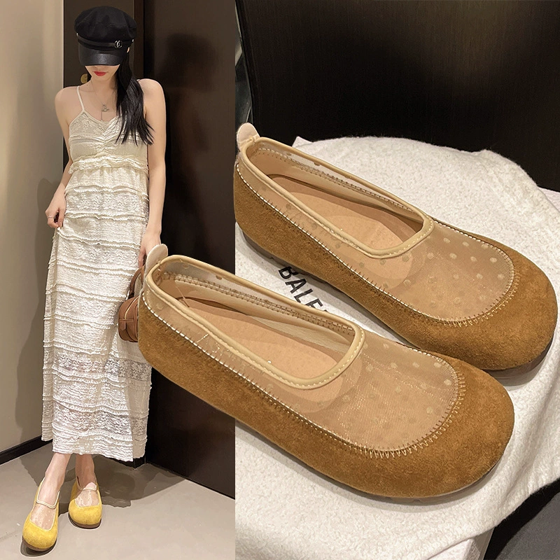 Женские повседневные туфли нового стиля 2025, легкая подошва, универсальные волнистые туфли, туфли-бини для женщин, весенние, нескользящие, с мягкой подошвой