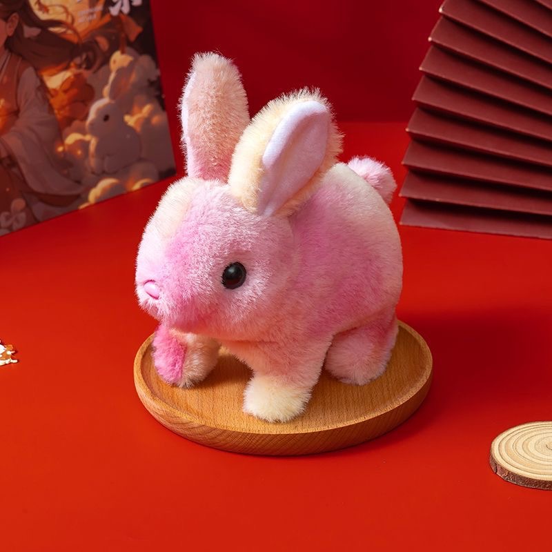 Juguete de conejo de peluche eléctrico de simulación para niños