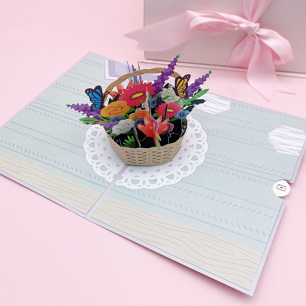 Lady Flower Paper Party Festival Card display picture 1