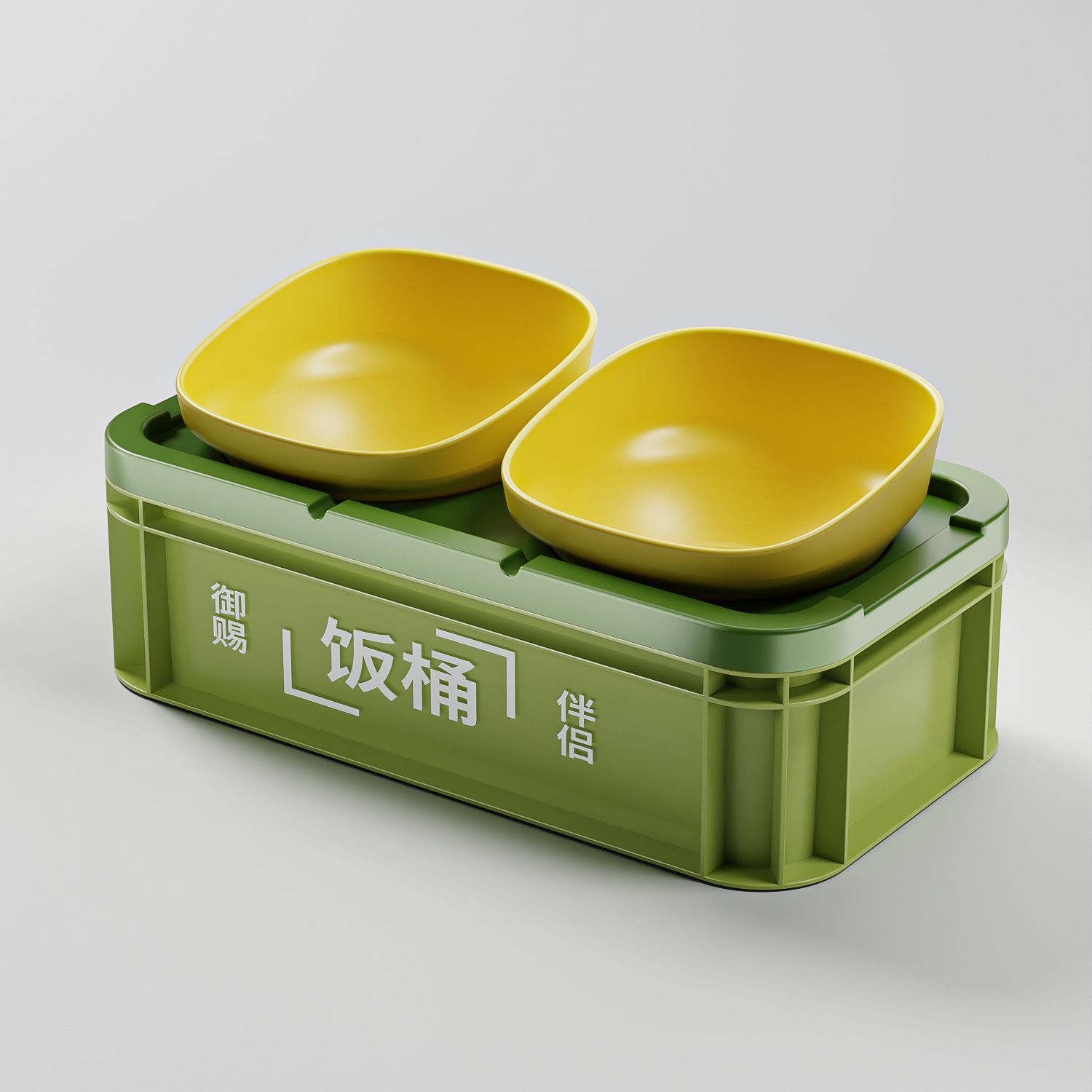 Comedero Doble para Mascotas Directo de Fábrica, Estilo Camping, Inclinado para Proteger el Cuello, Puede Almacenar Comida, Gran Capacidad