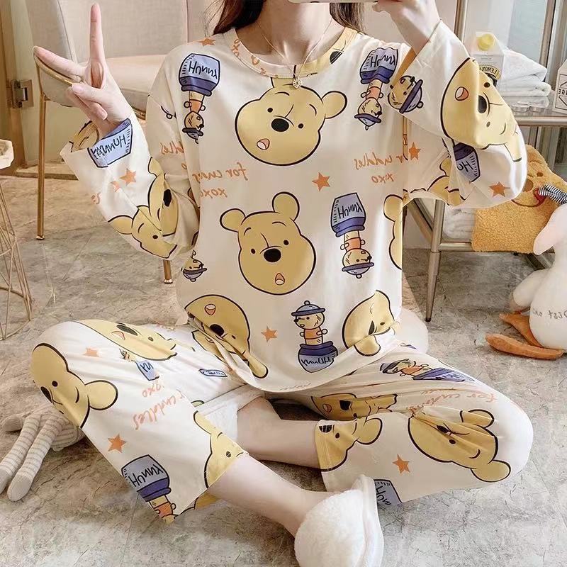 Pijamas de mujer para primavera y otoño, manga larga, pantalones largos de verano, nuevo estilo 2026, conjunto de mujer, ropa de estar en casa de moda en internet, superventas de primavera y verano