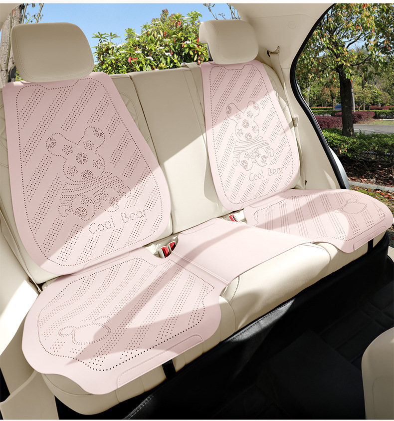Car Seat Cushion for All Seasons, Lemon Bear Suede Saddle Cushion, Cute for Girls, Suitable for Bingo S/Pro