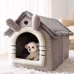 猫の巣冬保温閉鎖型猫屋別荘小型犬の巣四季通用解体可犬の家犬の家