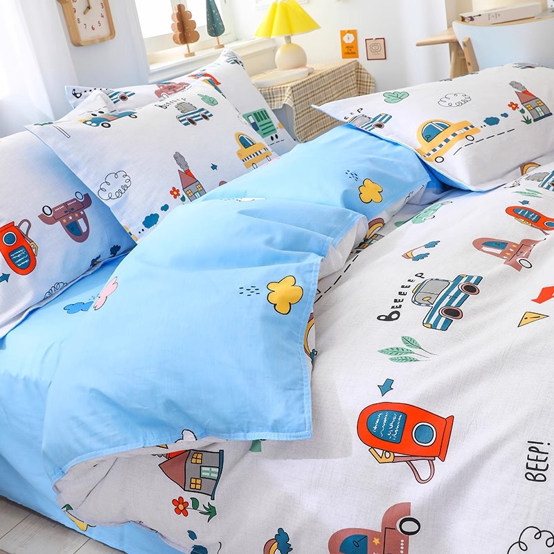 100% algodón de dibujos animados para niños funda de edredón de un solo algodón bebé funda de edredón niño jardín de infantes 120x150 coche 200