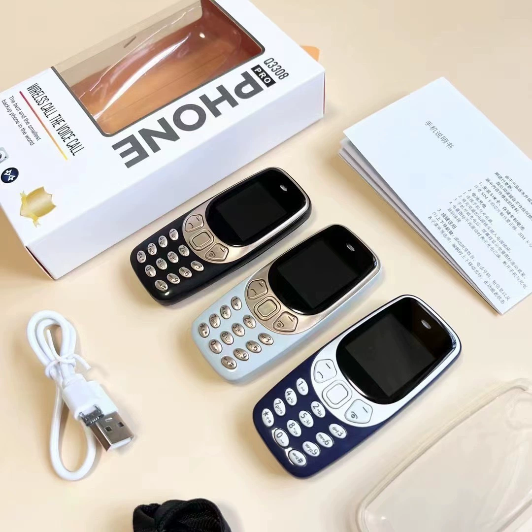 Кросс-бордер мобильный телефон Q3308Pro GSM немассовый телефон с прямой платой для старшего возраста, двойная SIM-карта, 3310 маленький телефон