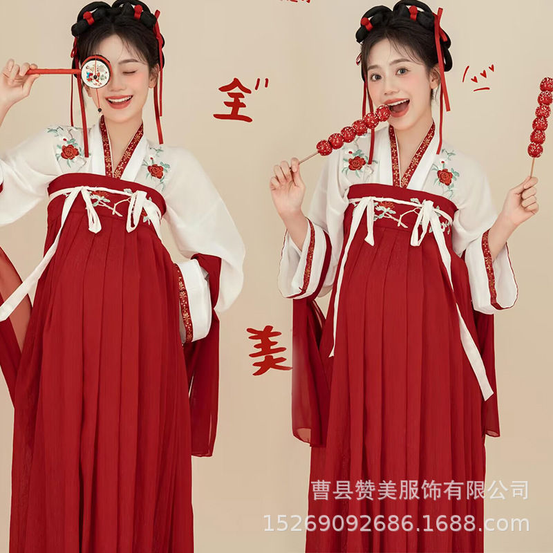 Year of the Snake Theme Photo Studio New Maternity Photo Clothing Retro Gentle Simple Style Art Photo Hanfu Pregnant Mummy Clothing Year of the Snake Theme Photo Studio New Maternity Photo Clothing Retro Gentle Simple Style Art Photo Hanfu Pregnant Mummy Clothing