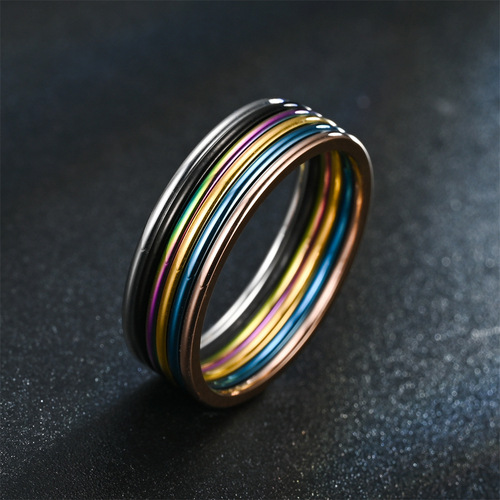 Elegant Plain Circle Joint Ring with Ultra-Thin 1mm Curved Smooth Surface, Simple and Luxurious Jewelry