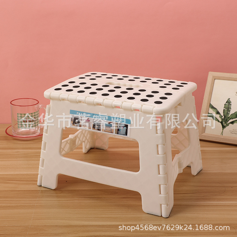 Grueso plástico plegable taburete ligero portátil pequeño banco de alta pierna hogar adultos niños taburete al aire libre