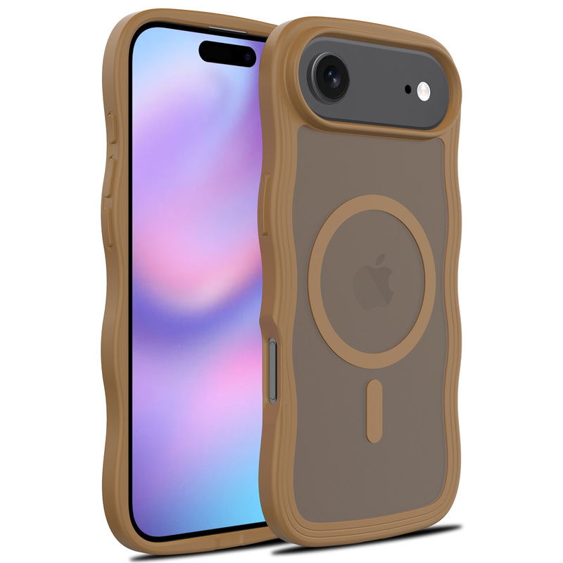 iphone17 落下防止波模様の携帯電話ケースに適しています。磁気吸引付きの肌の感触 Apple 15 16pro 携帯電話ケース|undefined