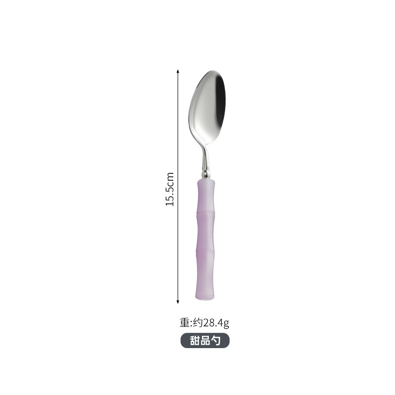 304 ステンレス鋼の高品質西洋食器ライト高級竹シリーズナイフ、フォーク、スプーンクリエイティブアクリルハイエンドナイフ、フォーク、スプーン|undefined