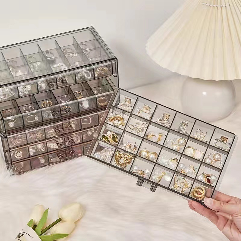 단층 24칸 보석함 [뚜껑 없음]