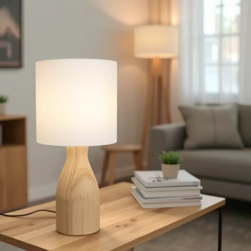 Retro simple lámpara de piso de madera silenciosa de estilo japonés de diseño sala de exposiciones de hotel residencial sala de estar dormitorio luces de hotel