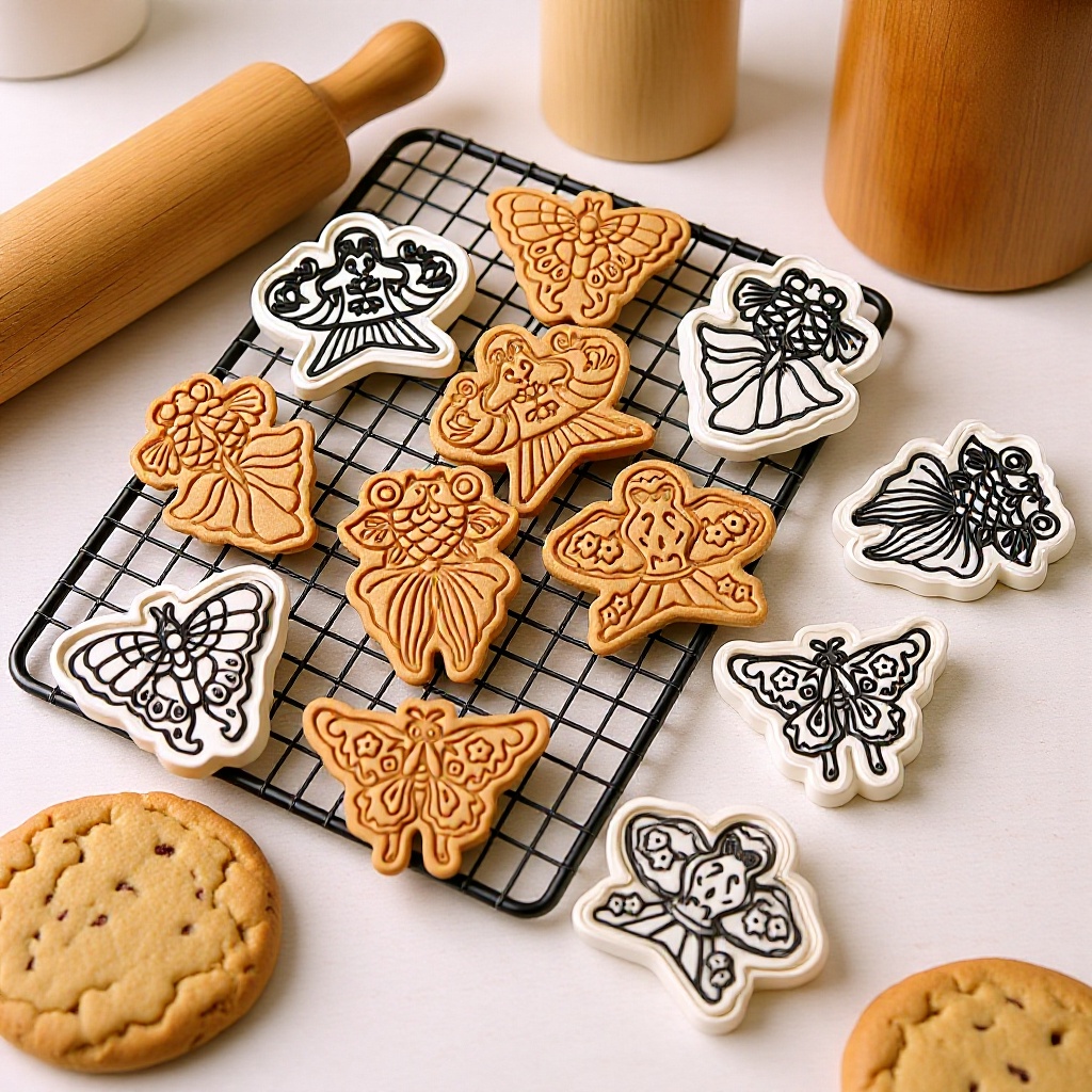 Cortador de Galletas con Forma de Pez Mariposa 3D de Plástico PLA