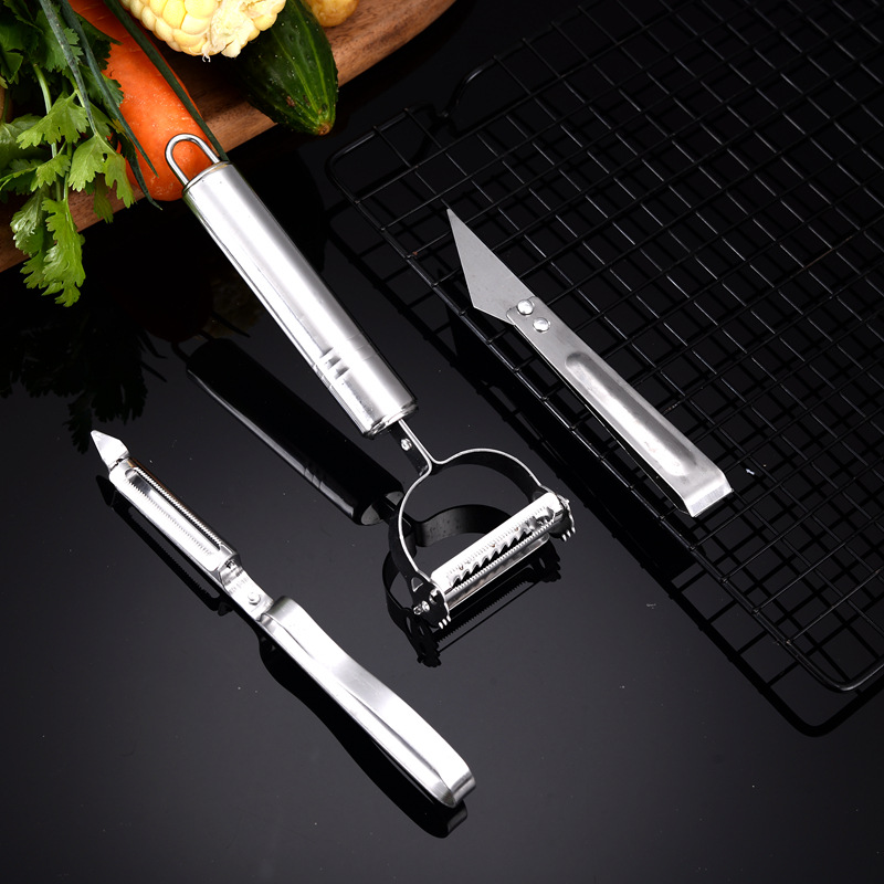 Stainless steel peeler potato peeler set 3-piece multifunctional kitchenware fruit and vegetable peeler
