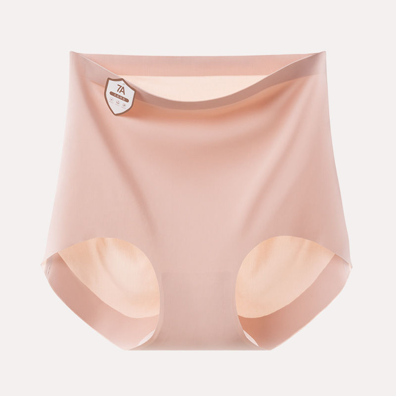 Ropa interior sin costuras, cintura alta para mujer, abdomen, nueva piel de leche, seda de hielo, pantalones cortos de cadera delgados de verano, refrescantes