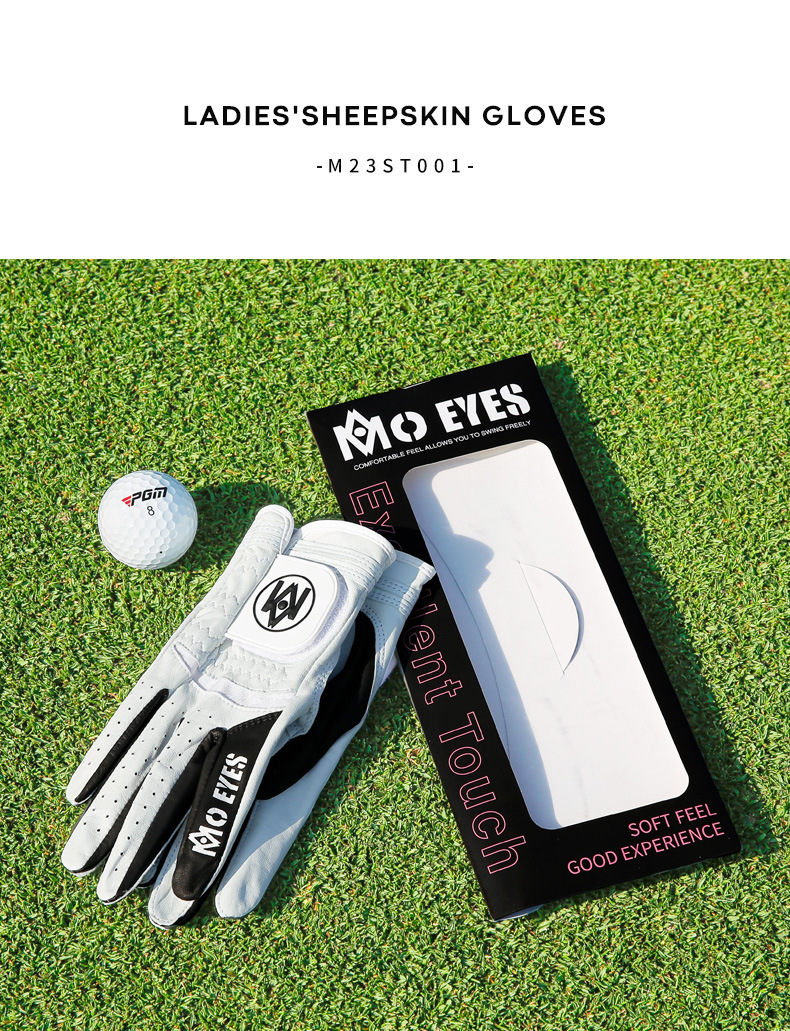 Găng tay golf da cừu thật MO EYES chống trượt Velcro thoáng khí — Cỡ 20 chi tiết 11