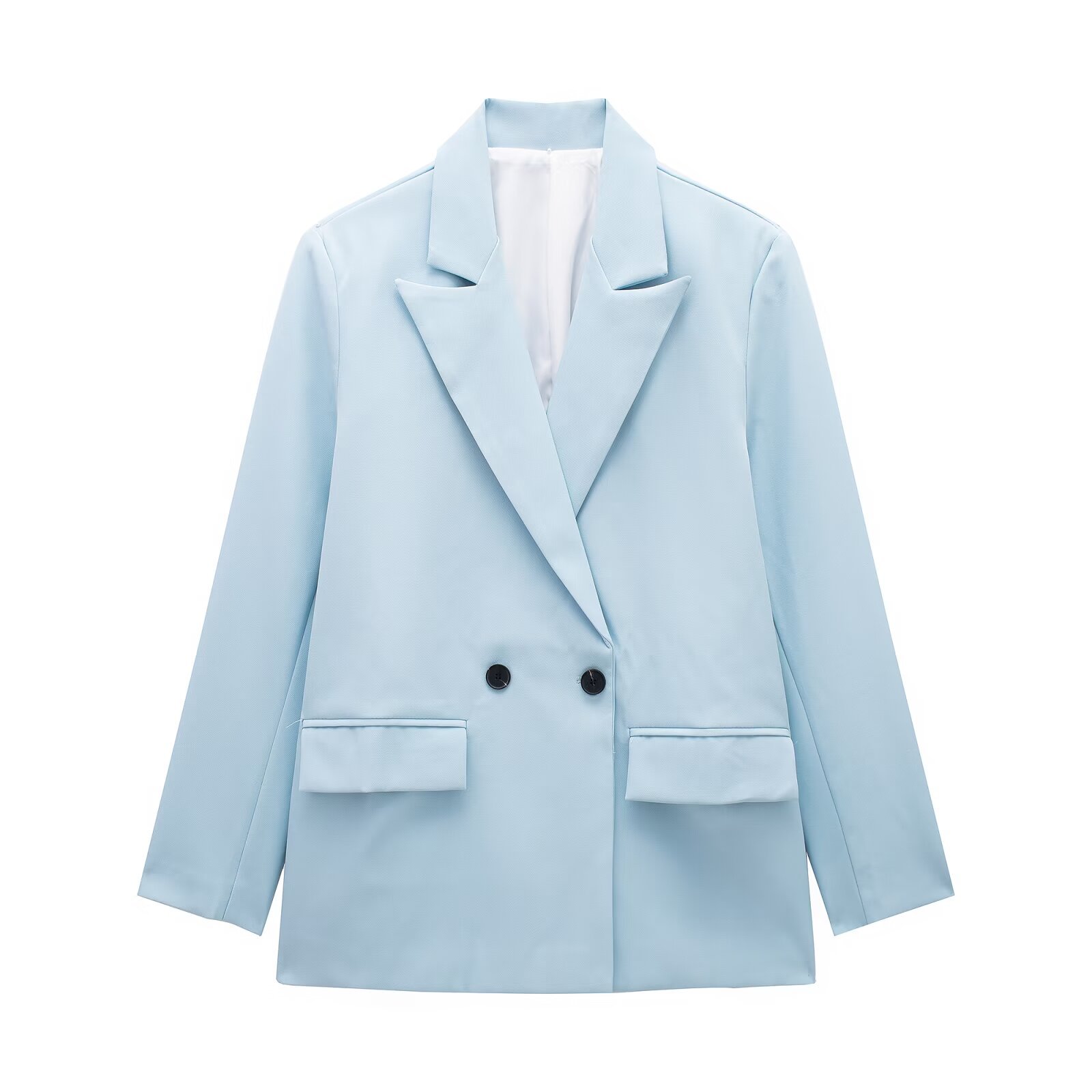 Nouvelle veste de costume croisée à manches longues et revers pour femme 2024 A69602_voghion.com